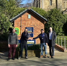 Cllrs Fletcher, Hignett and Windows pictured with Mike Shuker from Shuker Building and Development who undertook the refurbishment